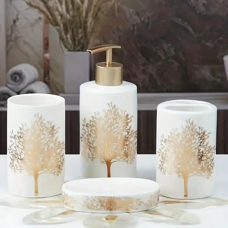 Ceramic Bathroom Accessories Set of 4