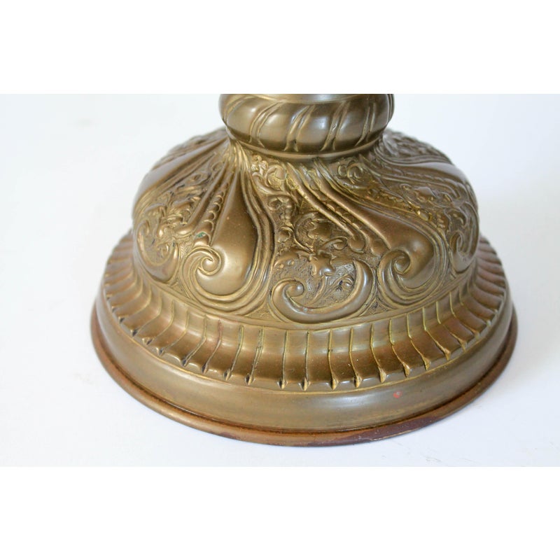 Vintage Brass Urn Vase With Dragon Handles