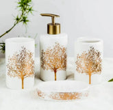 Bathroom Accessories Set with Tree Design