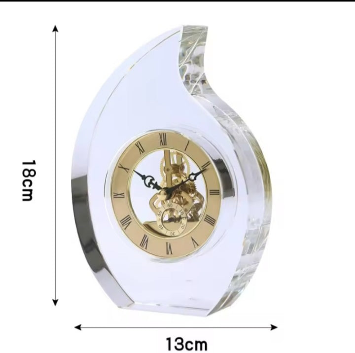 Whisper Crystal Gears Table Clock
