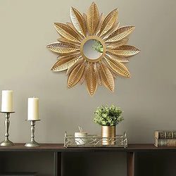 Golden Sunburst Wall Hanging Mirrors