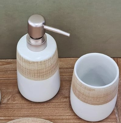 Ceramic White Bathroom Accessories Set