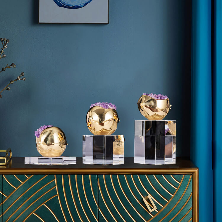 Modern Brass Pomegranate Decoration