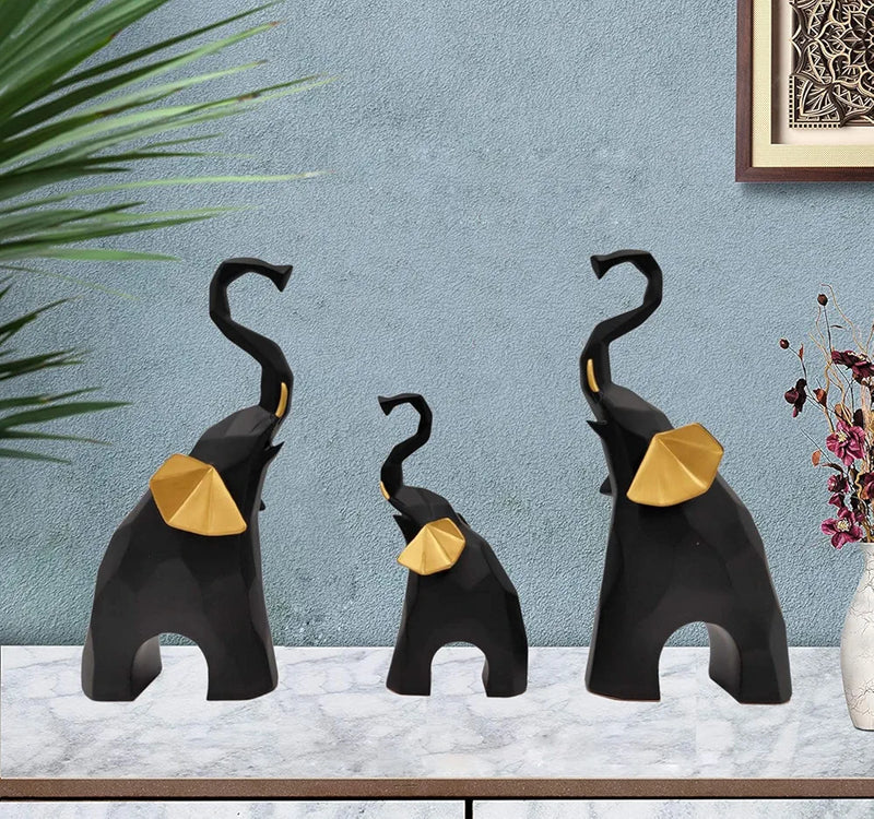 Elephant Showpiece for Home Decor (Set of 3)