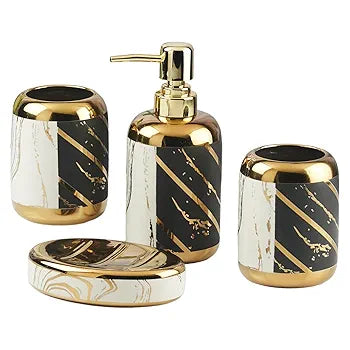 Ceramic Bathroom Accessories ( Set of 4 )