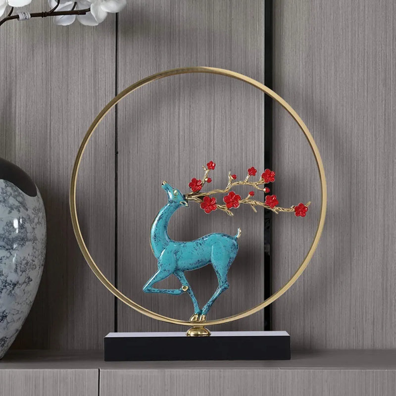 Chinese Style Pure Copper Deer Ornament