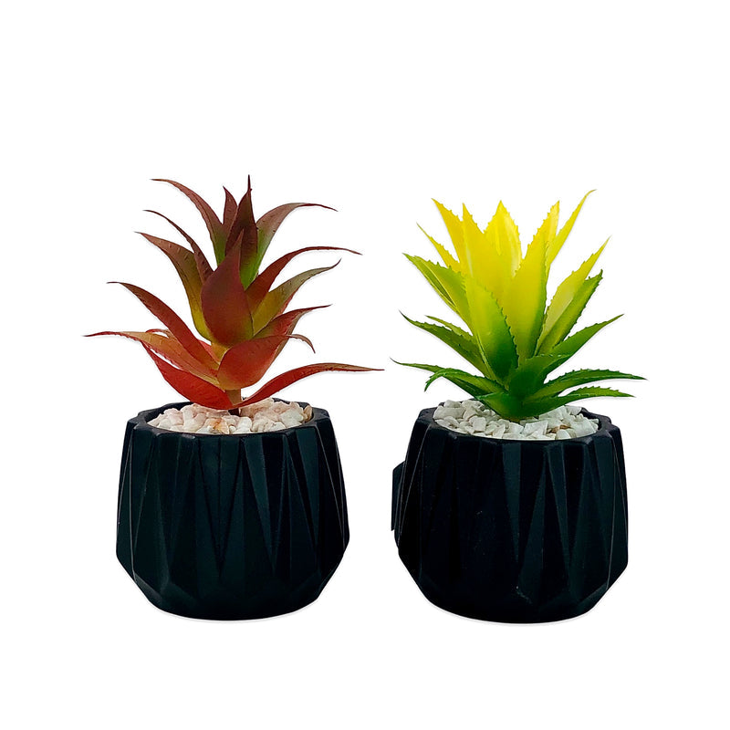 Matt Black Tri Texture Pots Planter 1Pc