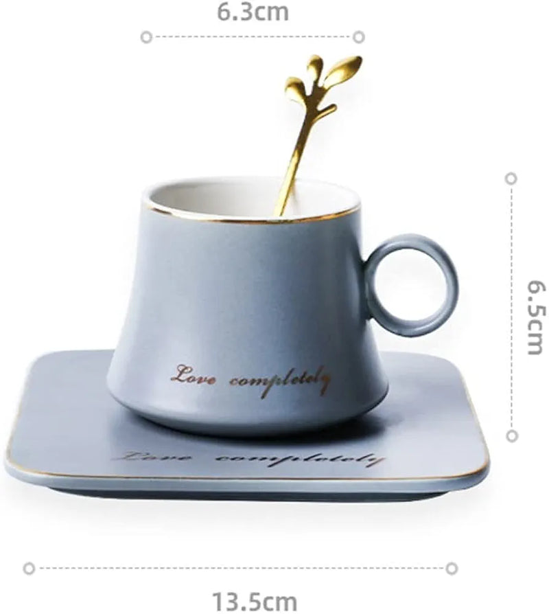 1Pc Coffee Cup with Spoon and Saucer