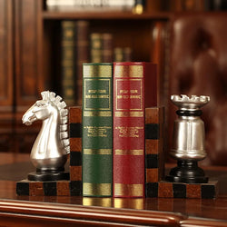 Creative Unique Chess Sculpture Bookends