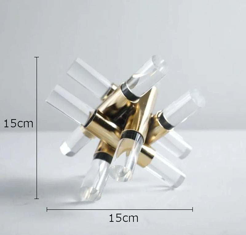 Metal Cross Geometric Decoration