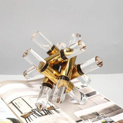 Metal Cross Geometric Decoration