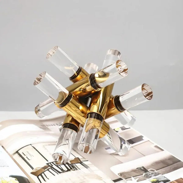 Metal Cross Geometric Decoration