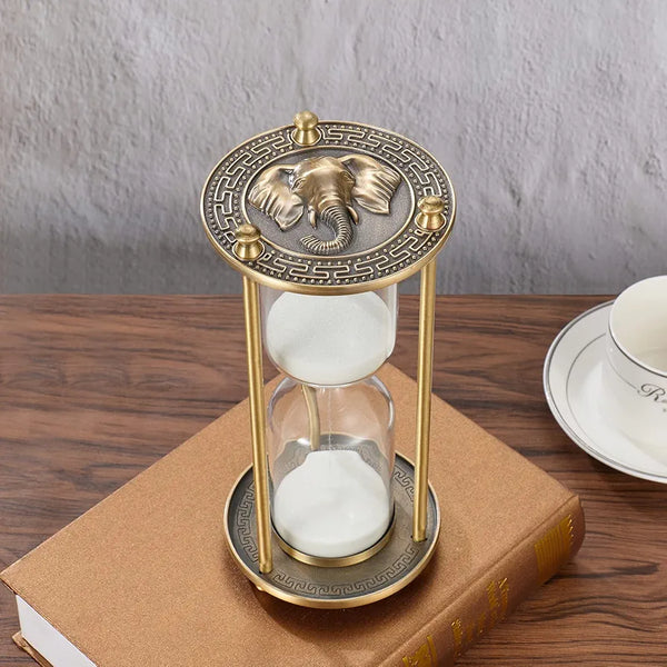 Vintage Metal White  Sand Timer