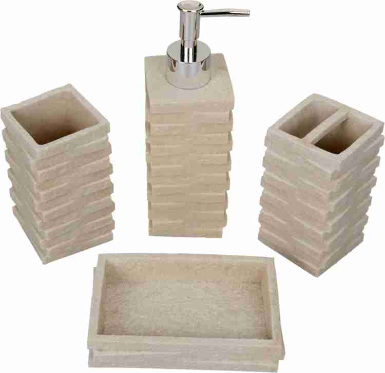 Stoneware Bathroom Set (Pack of 4)