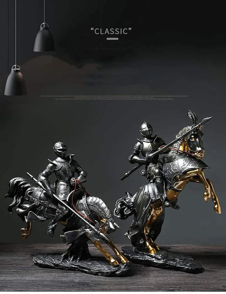 Medieval Knight Statue Sculpture