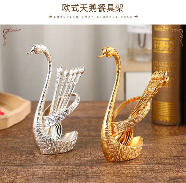 Swan Cutlery Holder Set