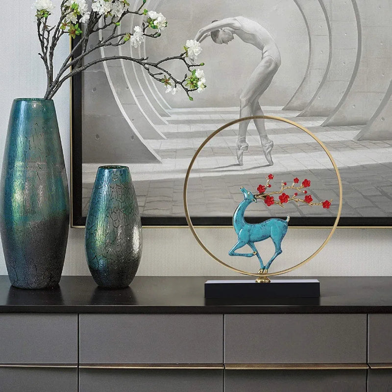 Chinese Style Pure Copper Deer Ornament
