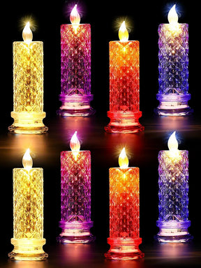 Rose Shadow Flameless LED Candles( Set Of 2)