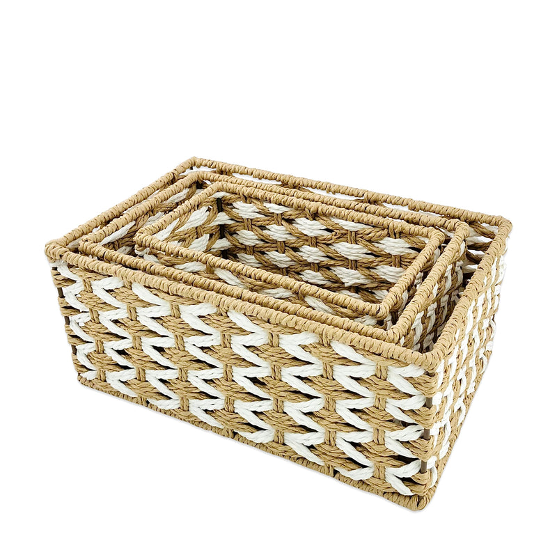 Rectangular Jute Towel Basket (Set of 3)