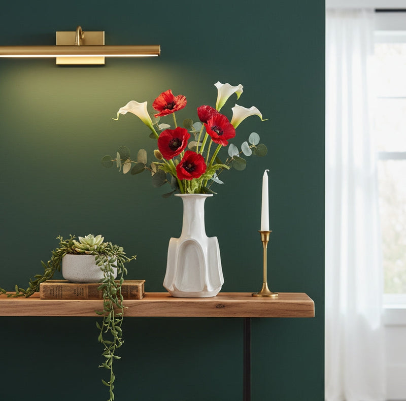 Conical Ivory Shade Ceramic Vase Set