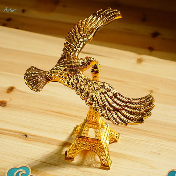Eiffel Tower Eagle Bird Figurine Sculpture