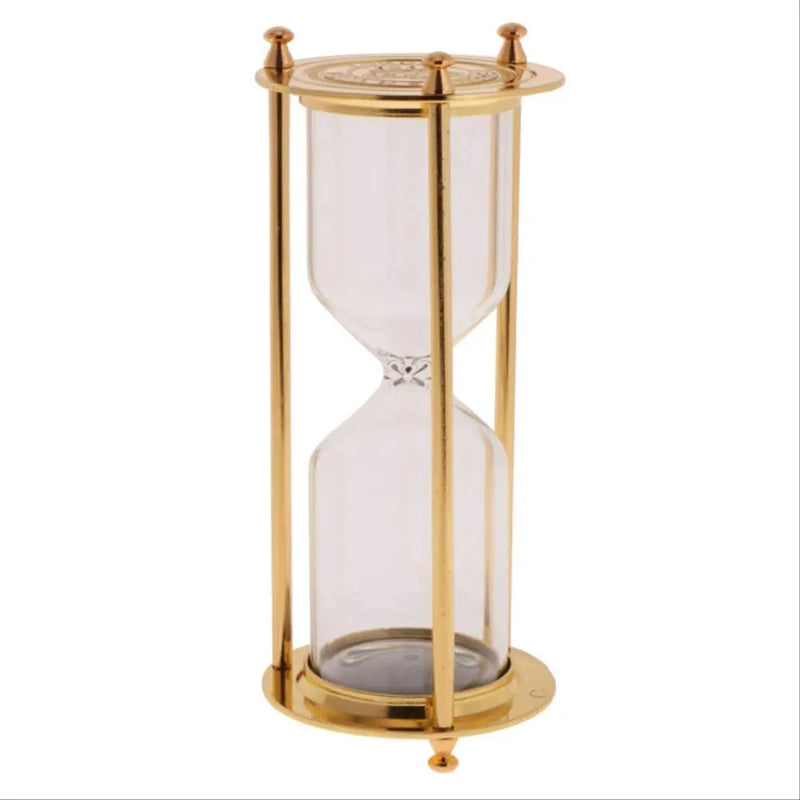 Vintage Metal White  Sand Timer