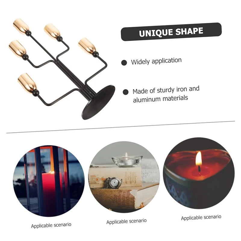 5 Arms Metal Candlestick Holder