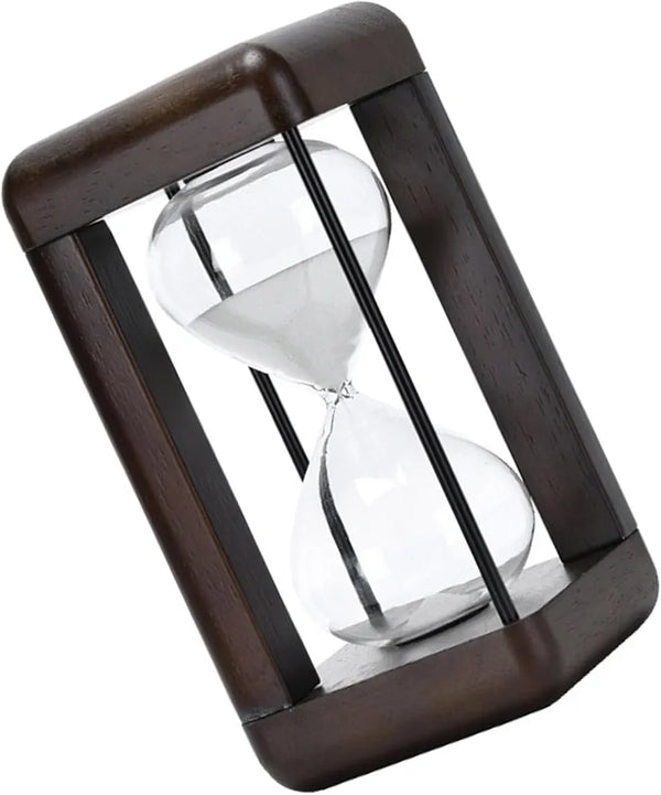 Elegant 30/60Minute Walnut Hourglass Timer