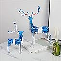 Bluish Textured Deer (Set Of 2)