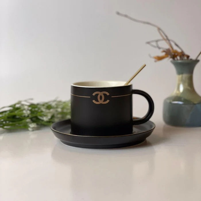 Chanel Cup With Saucer And Spoon