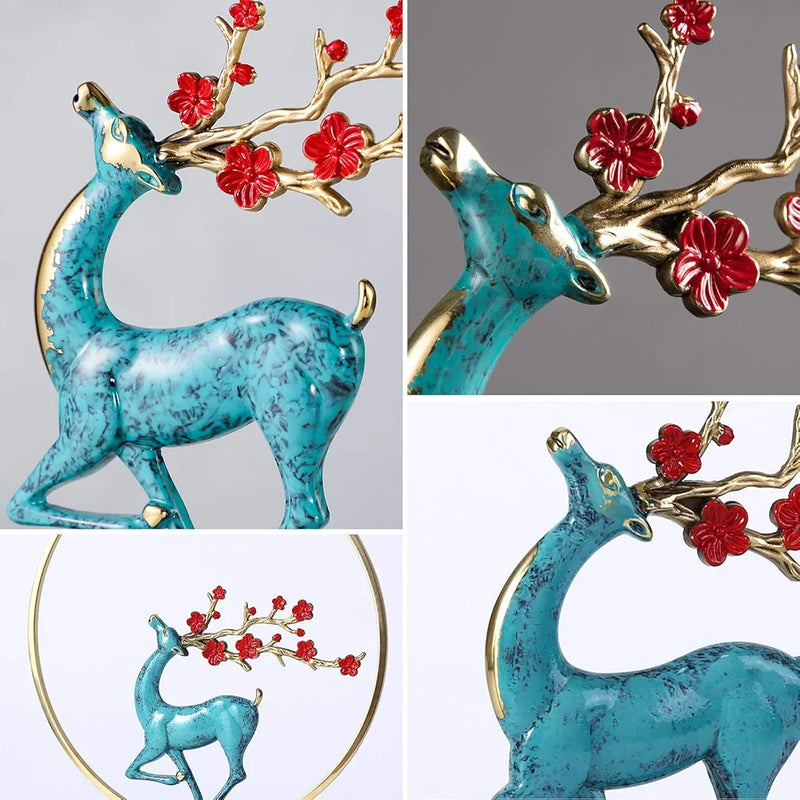 Chinese Style Pure Copper Deer Ornament