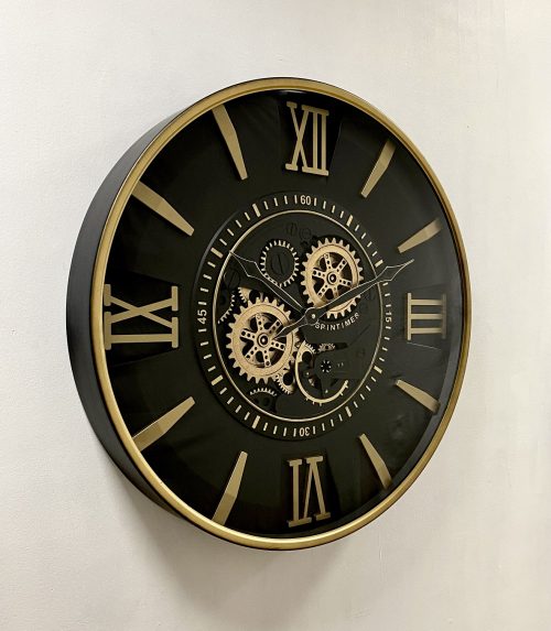Luxurious Roman Rotating Gears Clock