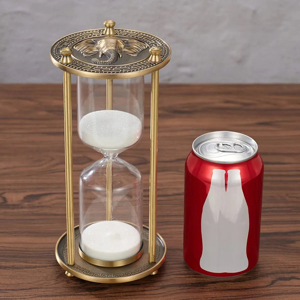 Vintage Metal White  Sand Timer
