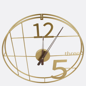 Modern Design Metallic Wall Clock