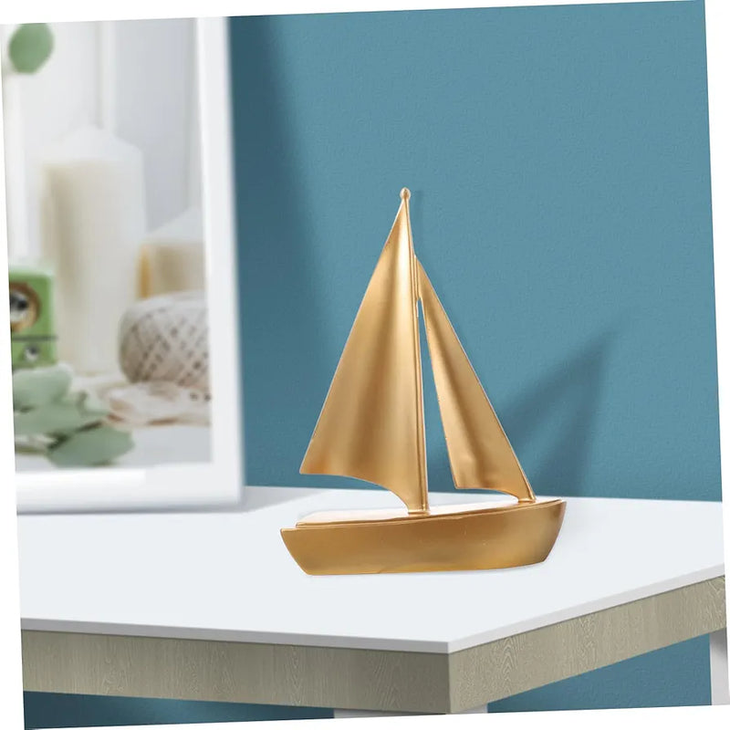 Modern Sailing Boat Statue Collectible Ornament Resin