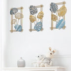 Leafy Gold Metal Wall Hanging