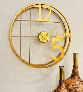 Modern Design Metallic Wall Clock