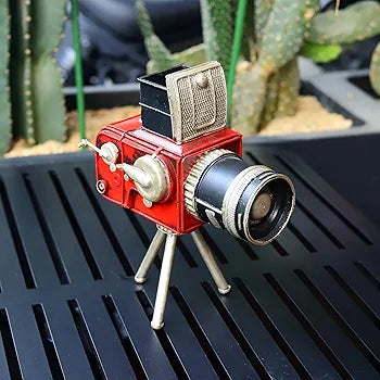 Parsaho Vintage Tripod Camera Model Metal Sculpture