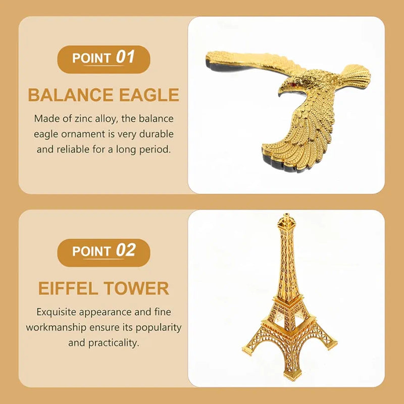 Eiffel Tower Eagle Bird Figurine Sculpture