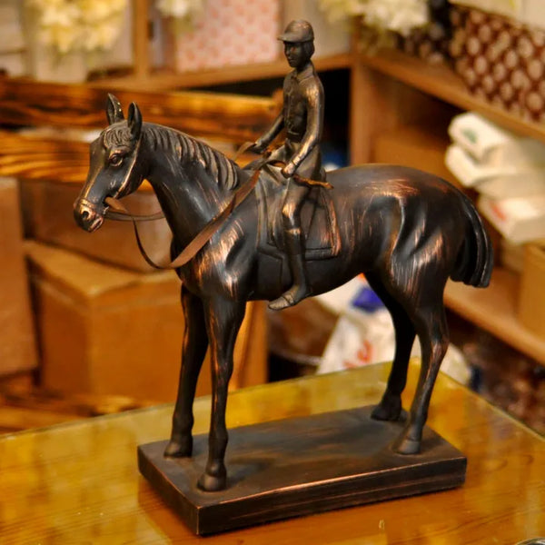 Rider’s Copper Horse Sculpture