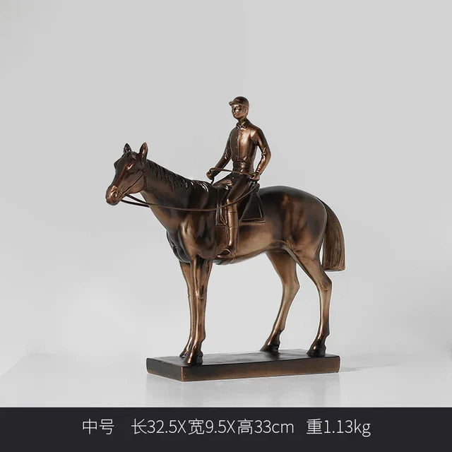 Rider’s Copper Horse Sculpture