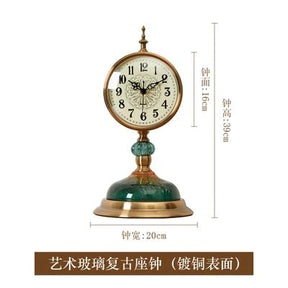 Metal Brass Gold Finish Table Clock