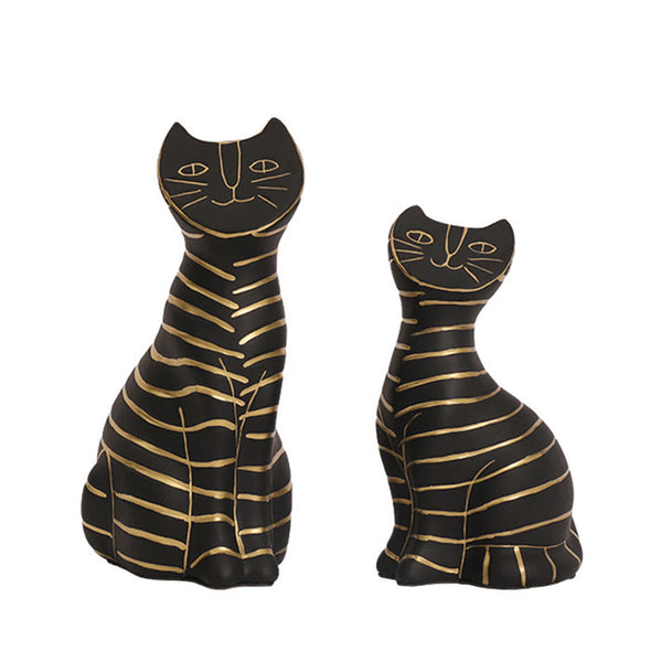 Noir Feline Grace Sculpture ( 2pc )