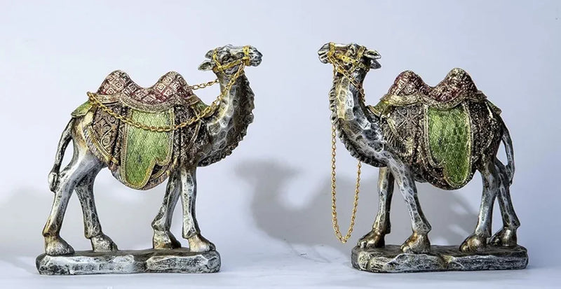 Handcrafted Decorative Camel Statue ( set of 2 )