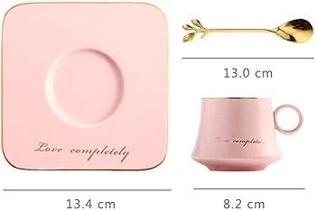 1Pc Coffee Cup with Spoon and Saucer