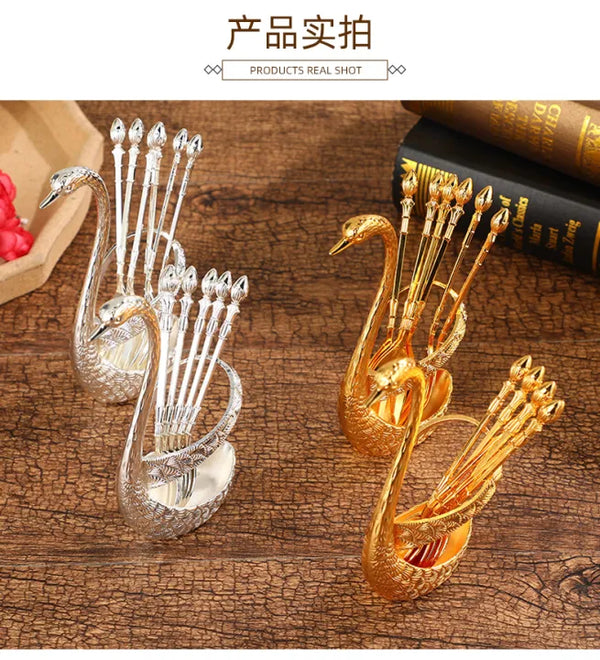 Swan Cutlery Holder Set