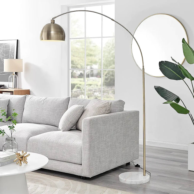 Modern Standing Arc Floor Lamp with LED Bulb