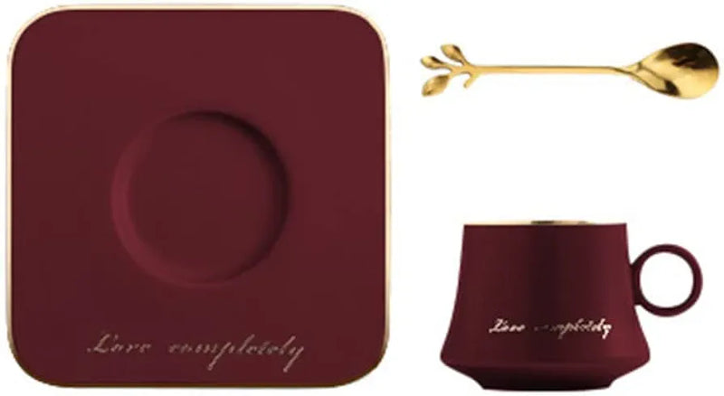 1Pc Coffee Cup with Spoon and Saucer