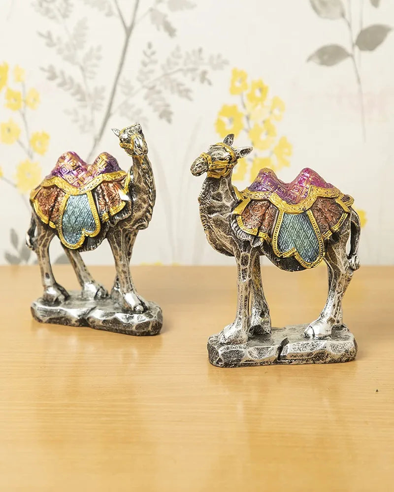 Handcrafted Decorative Camel Statue ( set of 2 )