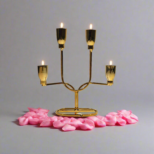 Shiny Gold Candle Stand